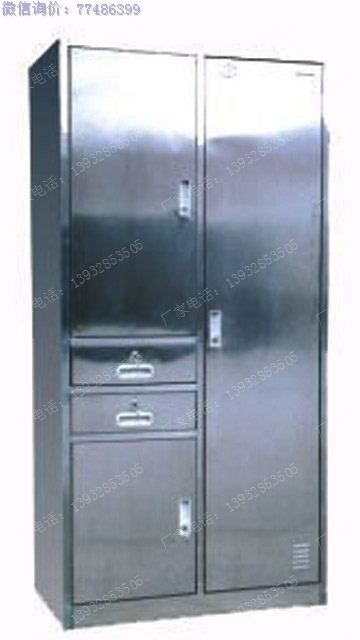 二屉不锈钢装备柜,不锈钢材质的装备柜,不锈钢储物柜