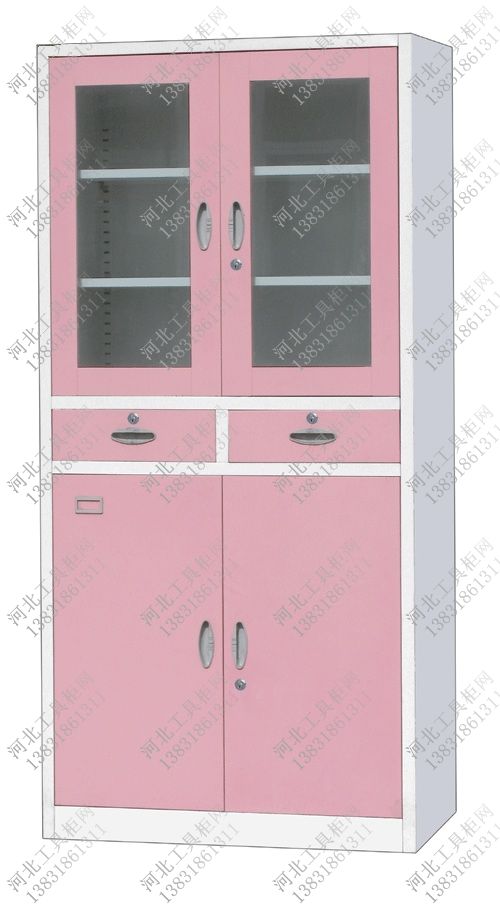 工具柜销售厂家109 中二屉玻璃工具橱,上玻下铁中二斗工具橱价格*玻璃二屉工具箱生产定做厂家