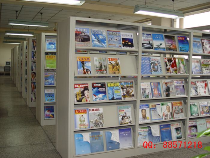 整排图书期刊架,连排图书展示架