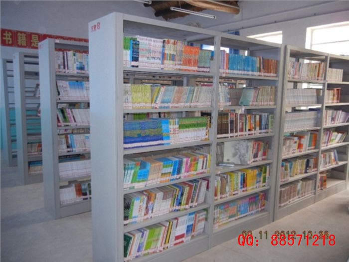 两联组合式书架,钢制组装型图书架,双面组合式图书架,组装式图书阅览架