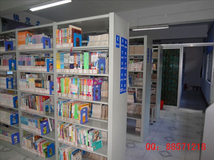 阅读室图书柜,阅览室图书架,六层双面阅读书架