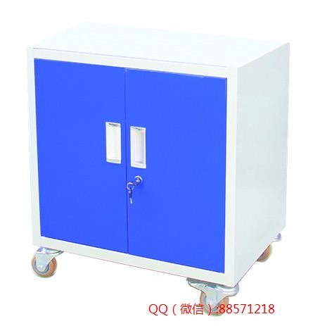 工具橱图片7 双开蓝门移动工具柜,小型移动工具车,工具存放移动柜