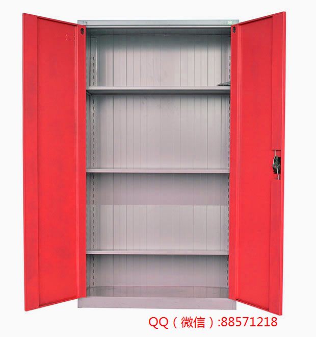 工具柜销售厂家119 双门三层工具柜,对开门四层工具橱,钢制三层四空工具柜