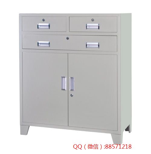 工具柜销售厂家110 三屉两门工具柜,三个抽屉两个门的柜子,三抽双门工具橱