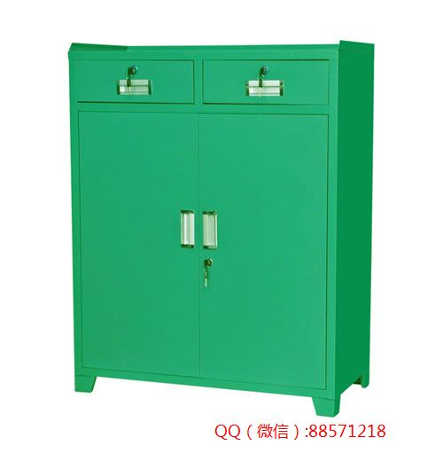 工具柜销售厂家35 二屉开门工具柜,双门双屉工具橱,铁皮二屉两门工具柜