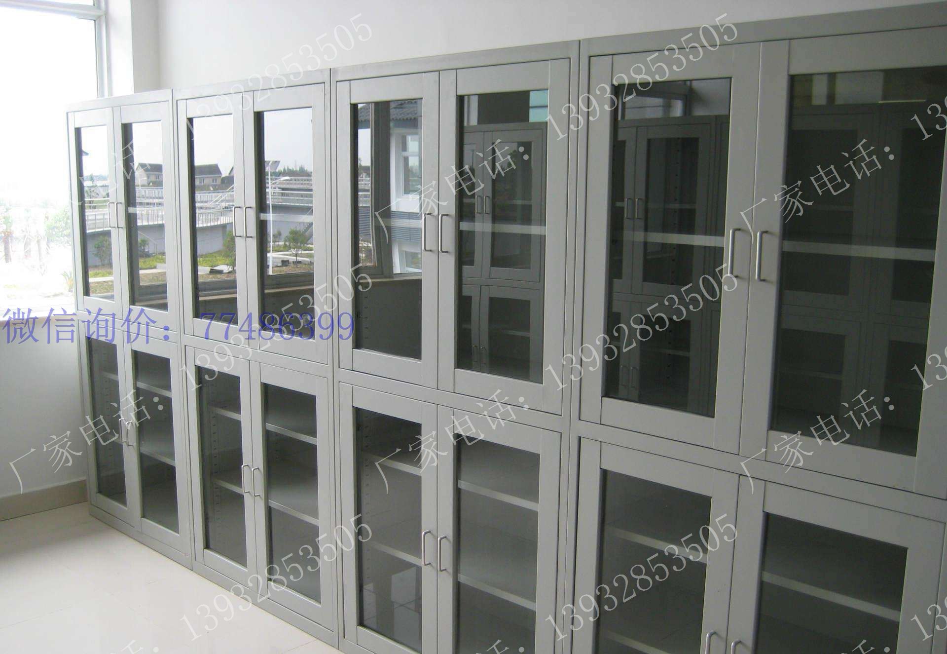 全玻璃开门仪器柜,玻璃门试剂柜,玻璃门铁皮工具器材柜
