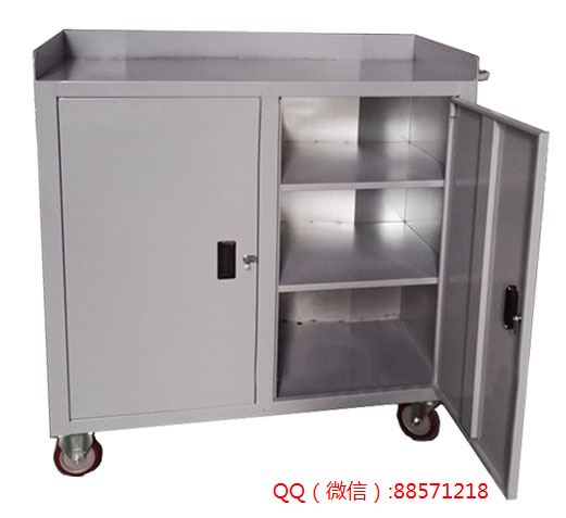 工具柜销售厂家55 双锁双门工具柜,铁皮双门移动工具柜,双人用移动工具车